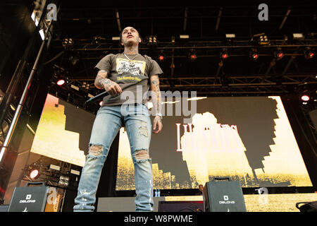 Le rappeur américain Lil Skies effectuant à jour de Festival 1 à l'ENP Amphithéâtre à Vancouver, C.-B. le 15 juin, 2019 Banque D'Images