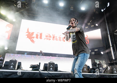 Le rappeur américain Lil Skies effectuant à jour de Festival 1 à l'ENP Amphithéâtre à Vancouver, C.-B. le 15 juin, 2019 Banque D'Images