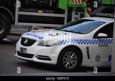 Voiture de police et Banque D'Images