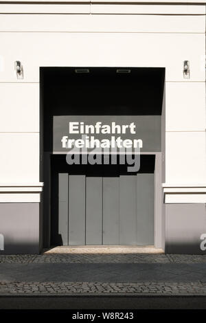Einfahrt freihalten (allemand pour : Tenir à l'entrée clear) Banque D'Images