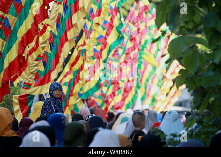 Quezon City, Philippines. Août 11, 2019. Les musulmans se rassemblent pour l'Aïd al-Adha célébrations dans la ville de Quezon, Philippines, Aug.11, 2019. Credit : Rouelle Umali/Xinhua/Alamy Live News Banque D'Images