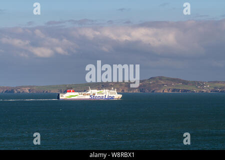 Holyhead, pays de Galles - Rédaction, Stena Line ferries Ferry de bateau, le 18 novembre 2018 au Royaume-Uni, paysage Banque D'Images