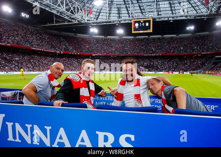 Amsterdam, Pays-Bas. 10 août, 2019. AMSTERDAM, Ajax - FC Emmen, 10-08-2019, le football, l'Eredivisie néerlandaise, de la saison 2019-2020, Johan Cruyff Arena, Vriendenloterij winnaars : Crédit Photos Pro/Alamy Live News Banque D'Images