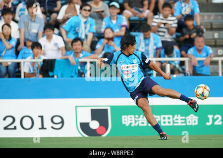 Le stade de football de la NHK Spring Mitsuzawa, Kanagawa, Japon. 10 août, 2019. Le stade de football de la NHK Spring Mitsuzawa, Kanagawa, Japon. 10 août, 2019. Shunsuke Nakamura (FC), 10 août 2019 - Football : 2019 J2 match de championnat entre Yokohama FC 1-0 Mito Hollyhock NHK au stade de football de printemps Mitsuzawa, Kanagawa, Japon. Credit : YUTAKA/AFLO SPORT/Alamy Live News Banque D'Images