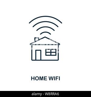Style de contour de l'icône Wi-Fi domestique. Glyphe simple de la collection d'icônes. Icône Line Home WiFi pour la conception Web et les logiciels Illustration de Vecteur