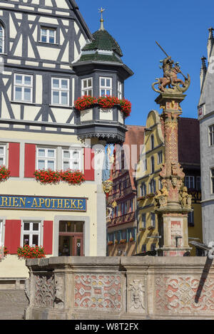 Maison historique à Rotenburg ob der Tauber sur l'Allemagne Banque D'Images