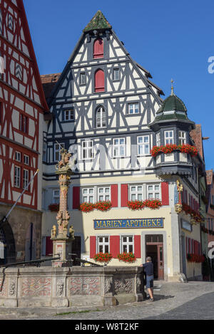 Rotenburg ob der Tauber, Allemagne - 3 juillet 2019 : la rue historique de Rotenburg ob der Tauber sur l'Allemagne Banque D'Images