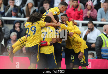 Newcastle, Royaume-Uni. 11 août 2019. Newcastle, Royaume-Uni. 11 août 2019. Frédéric Lerner Pierre Aubameyang célèbre but, Newcastle United FC V Arsenal FC, 2019 Allstar Crédit : photo library/Alamy Live News Crédit : Allstar Photo Library/Alamy Live News Banque D'Images