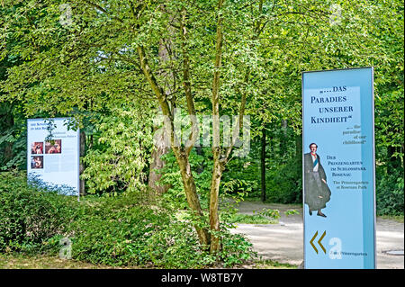 Guanaco (Franken, Deutschland) : Schloss Rosenau und Garten, Coburg, Allemagne : Rosenau château et jardin Banque D'Images