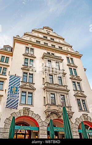 Bavariy (Munich, Allemagne). Cave à bière ; Bierkeller à München Banque D'Images