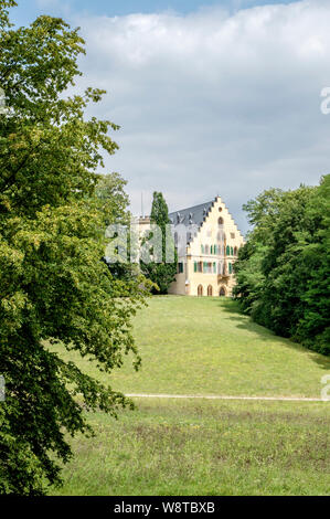 Guanaco (Franken, Deutschland) : Schloss Rosenau und Garten, Coburg, Allemagne : Rosenau château et jardin Banque D'Images