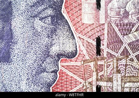 Close-up d'Adam Smith sur un billet de 20 livres Banque D'Images