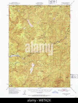 Carte Topo USGS Californie Gasquet 2975401951 Restauration 62500 Banque D'Images