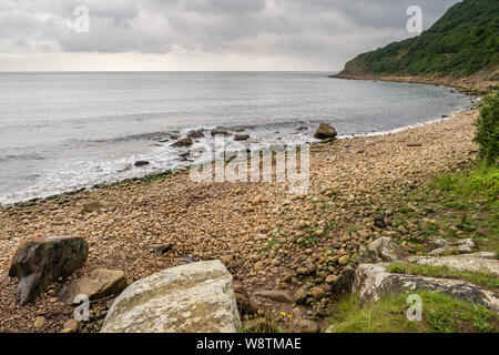 05/08/2019 Robin Hoods Bay, North Yorkshire, Uk en marchant le long du sentier de grande randonnée de la Cleveland Way entre Bude et Robin Hoods Bay Banque D'Images