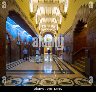 Le hall décoré de la Marine Building, un bel exemple de l'architecture Art Déco. Vancouver, Colombie-Britannique, Canada. Banque D'Images