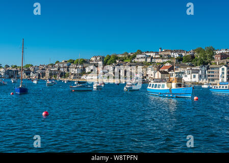 Falmouth Waterfront vu de la mer. Cornwall, Angleterre, Royaume-Uni. Banque D'Images