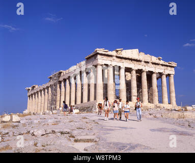 Le Parthénon, l'acropole d'Athènes, Athènes (Athina), le Centre d'Athènes, Grèce Banque D'Images