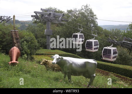 HAUTEURS DU TÉLÉPHÉRIQUE D'ABRAHAM À MATLOCK DERBYSHIRE Banque D'Images