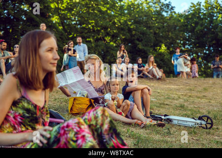 Kharkiv, Ukraine 23 août 2019 : ennuyer les gens pendant l'événement pour Fête de la musique. Banque D'Images