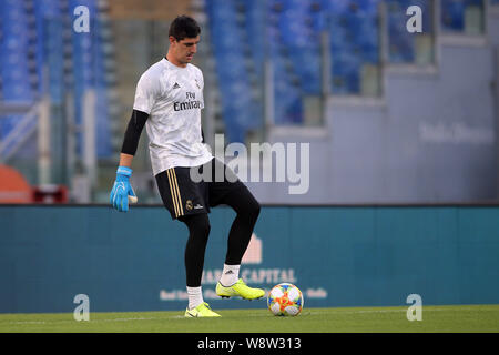 Rome, Italie. Août 11, 2019. Rome, Italie - 11 août 2019 : Courtois (REAL MADRID) au cours de l'entraînement avant le match amical AS ROMA VS REAL MADRID au Stadio Olimpico à Rome. Agence Photo crédit : indépendante/Alamy Live News Banque D'Images