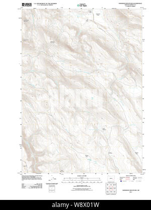 Carte de l'USGS Topo Oregon Anderson Mountain 20110831 Restauration TM Banque D'Images