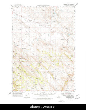 Carte de l'USGS Topo Oregon Anderson Mtn 282224197462500 Restauration Banque D'Images