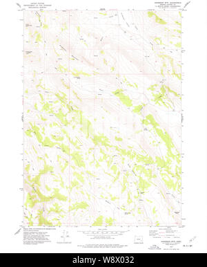 Carte de l'USGS Topo Oregon Anderson Mtn 278839197424000 Restauration Banque D'Images