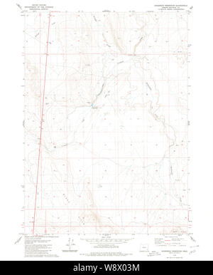 Carte de l'USGS Topo Oregon Réservoir Anderson 2788401979 Restauration 24000 Banque D'Images