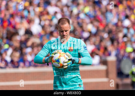 ANN Arbor, MI - AOÛT 10 Barcelone : gardien de but (1) Marc-André ter Stegen lors de l'un Liga-Serie La Cup match entre Barcelone et Naples le 10 août 2019 au stade du Michigan à Ann Arbor, MI (Photo by Dranberg/Cal Sport Media) Banque D'Images