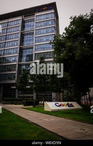 --FILE--Vue du bâtiment du siège de Google Chine à Beijing, Chine, le 18 juillet 2013. Google.s en Chine exactement les problèmes ont empiré. Dans le cadre d'un Banque D'Images