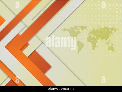 Résumé Contexte La technologie géométrique avec carte du monde. Vecteur conception d'entreprise Illustration de Vecteur