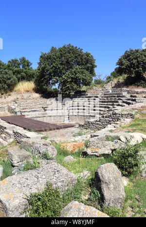 Odeon (bouleutérion), petit concert Theatre et l'Assemblée générale chambre dans l'ancienne Troy Ville, Province de Canakkale, Turquie. Site du patrimoine mondial de l'UNESCO Banque D'Images