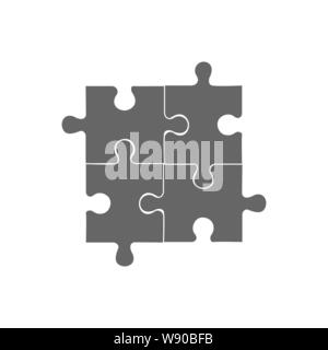 Puzzle abstrait infographic template avec champ de texte explicatif des statistiques des entreprises. Vector 4 pièces puzzles illustration. La section six comparer servic Illustration de Vecteur