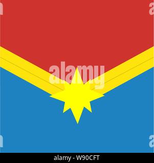 Captain marvel logo. Des films Marvel. L'icône du super-héros. Illustration vecteur EPS 10 Illustration de Vecteur