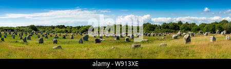 Carnac. Mégalithes, menhirs en ligne. Morbihan. Bretagne. France Banque D'Images