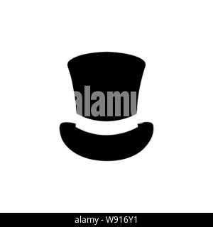 Top Hat vector icon set sur fond blanc Illustration de Vecteur