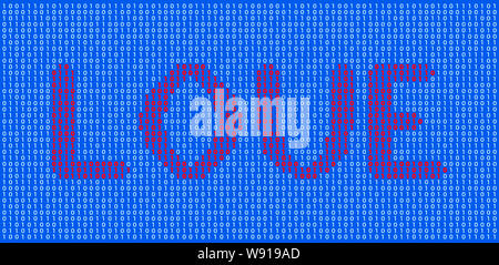 Texte d'amour fait de nombres binaires. Tech amour concept Vector illustration EPS 10 Banque D'Images