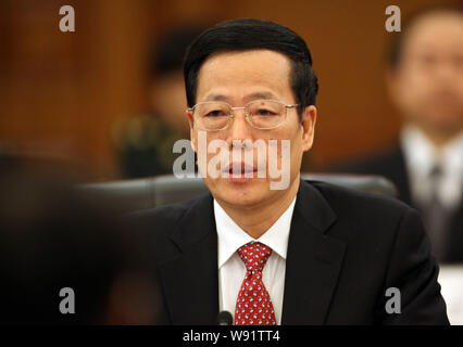 --FILE--Zhang Jaili Chines, récemment nommé vice-premier ministre de premier rang s'exprime à une discussion de groupe au cours de la cinquième session de la 11e Assemblée populaire nationale (National Banque D'Images