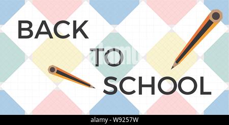 Retour à l'école de la bannière d'illustration vectorielle Illustration de Vecteur