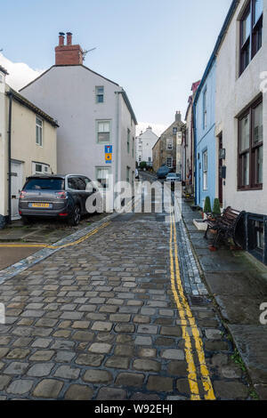 06/08/2019 Staithes, North Yorkshire, uk Staithes est un village de bord de mer dans le quartier de Scarborough, North Yorkshire, Angleterre. Easington et Bec Roxby Banque D'Images