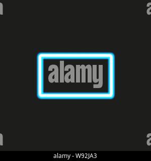 Abstract Blue Neon frame rectangle, vector illustration, isolé sur fond noir Illustration de Vecteur