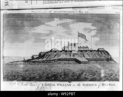 Une vue nord du château William dans le port de Boston Banque D'Images