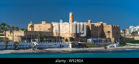 Le Ribat de Monastir - ribat, une structure défensive islamique, situé à Monastir, Tunisie Banque D'Images