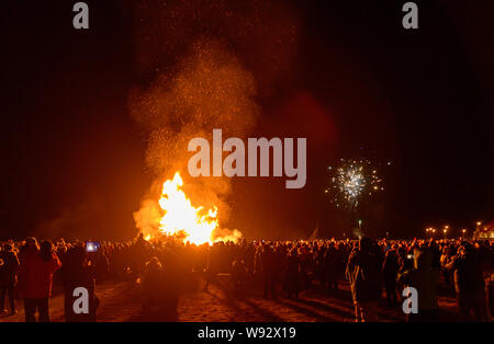 Célébrations du nouvel an. Reykjavik, Islande. Décembre 2018 Banque D'Images