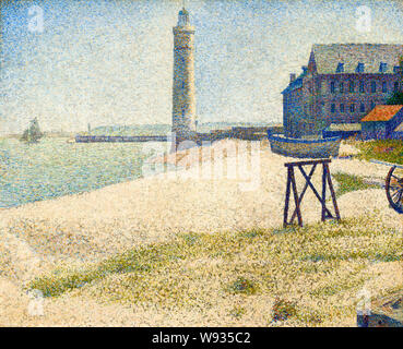 Georges Seurat, la peinture de paysages, phare de Honfleur, 1886 Banque D'Images