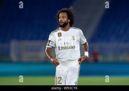 Rome, Italie. Août 11, 2019. Marcelo du Real Madrid lors de la pré-saison match amical entre l'AS Rome et le Real Madrid au Stadio Olimpico, Rome, Italie le 11 août 2019. Photo par Giuseppe maffia. Credit : UK Sports Photos Ltd/Alamy Live News Banque D'Images