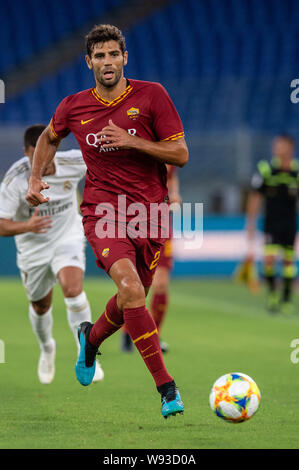 Rome, Italie. Août 11, 2019. Federico Fazio de AS Roma lors de la pré-saison match amical entre l'AS Rome et le Real Madrid au Stadio Olimpico, Rome, Italie le 11 août 2019. Photo par Giuseppe maffia. Credit : UK Sports Photos Ltd/Alamy Live News Banque D'Images