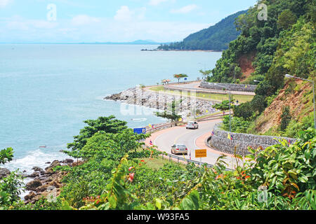 Burapha Chalerm Chonlathit Nangphaya Autoroute vue depuis les View Point , Chanthaburi, Thailande. Banque D'Images