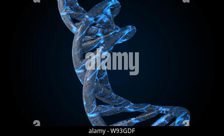 L'ADN. Abstract 3d polygoal wireframe molécules ADN helix spirale. Arrière-plan de la science médicale. Banque D'Images