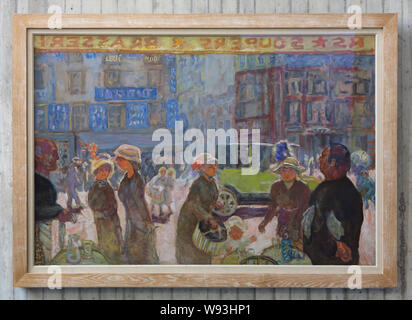 Peinture 'La Place Clichy" par le peintre français Pierre Bonnard (1912) sur l'affichage dans le Musée des beaux-arts et d'archéologie (Musée des Beaux-Arts et d'Archéologie de Besançon) à Besançon, France. Banque D'Images